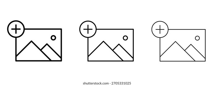 Add image icon linear style sign for mobile concept and web design.