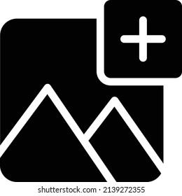 Añadir Icono De Imagen, Signo Multimedia Y Símbolo Aislado En Fondo Blanco.