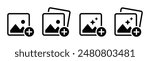 Add image icon. Add picture icon. Photo icon, vector illustration