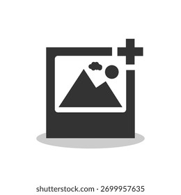 Add image icon with shadow