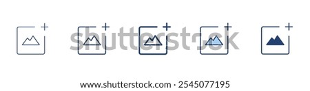 Add image icon Symbol set collection