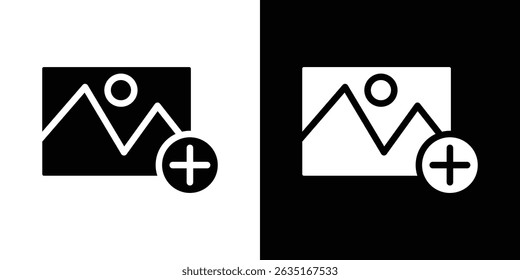 Add image icon symbols. Vector illustration.