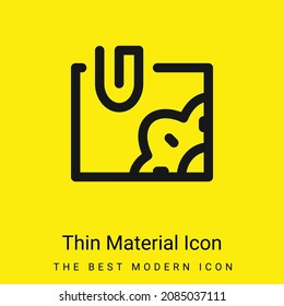 Icono de material amarillo brillante mínimo para la imagen