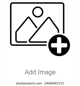 Add Image and upload icon concept