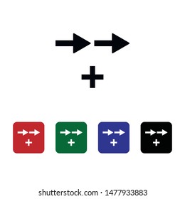 Add, internet, traffic, icon, flat. Element of security for mobile concept and web apps illustration. Thin flat icon for website design and development, app. Vector icon