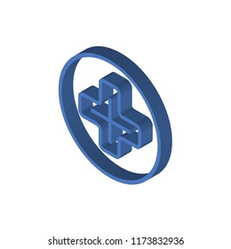 Add isometric left top view 3D icon