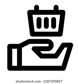 add item of online shopping outline icon style