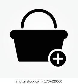 add item shooping basket icon design vector illustration