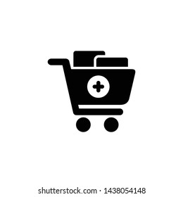 Add item to shopping cart icon symbol
