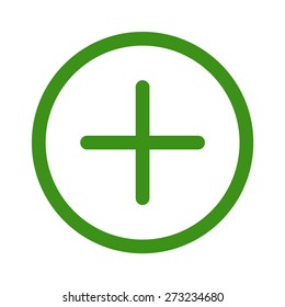 Add item or add user / positive sign line art vector icon for apps and websites