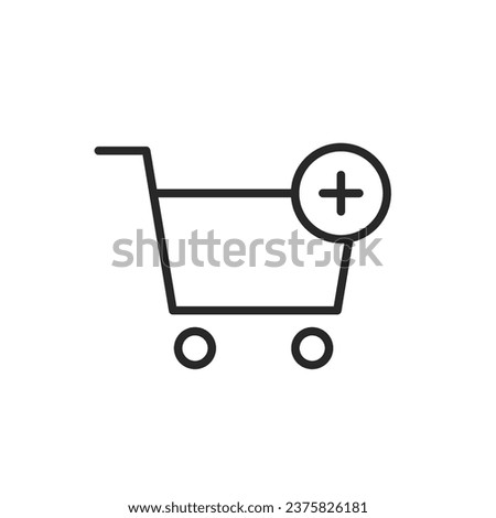 Add items to shopping cart. Simple vector icon.