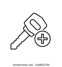 Agregar diseño de icono de clave. ilustración vectorial