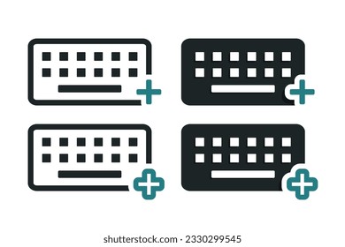 Add keyboard icon. Illustration vector