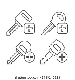 Add keys icon design, isolated on white background, vector illustration