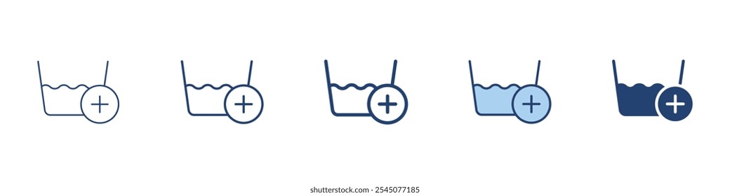 Add laundry washing icon Symbol set collection