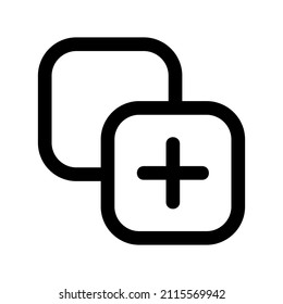 Add Layer icon isolated on white background