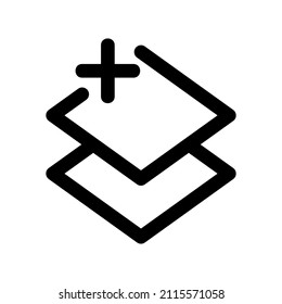 Add Layer icon isolated on white background