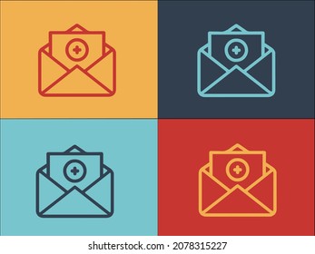 Add Letter Envelope Logo Template, Simple Flat Icon Of letter,envelope,mail