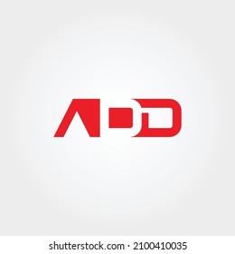ADD letter vector design illustrations