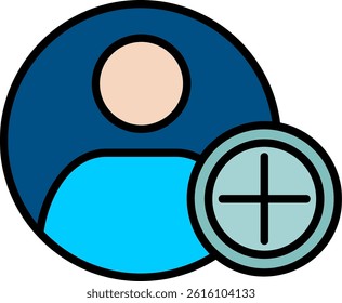 Add Line Filled Vector Icon Design