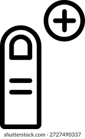 adicionar ícone de linha vetor de ilustração