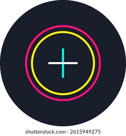 Add Line Multi Colour Circle
