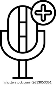 Add Line Vector Icon Design