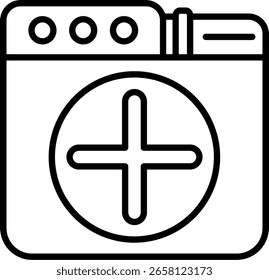 Agregar diseño de ícono de Vector de línea