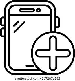 Agregar diseño de ícono de Vector de línea