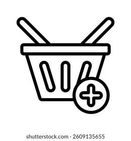 Add Line Vector Illustration On White Background.