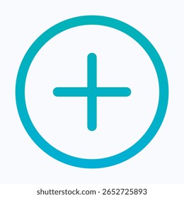 Adicionar Ícone De Gradiente Linear Para Interface Do Usuário, Ícone De Vetor Isolado.