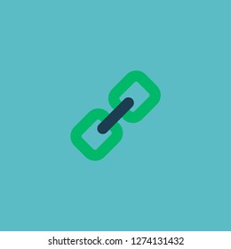 Add link icon flat element. Vector illustration of add link icon flat isolated on clean background for your web mobile app logo design.