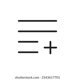 Add to list icon Flat line illustration