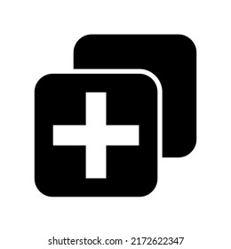 añadir a la lista icono o logotipo símbolo de signo aislado ilustración vectorial - iconos vectoriales de estilo negro de alta calidad
