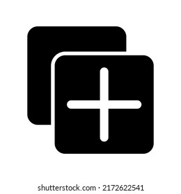 añadir a la lista icono o logotipo símbolo de signo aislado ilustración vectorial - iconos vectoriales de estilo negro de alta calidad
