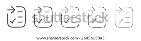 Add to list icon outline ilustration vector symbol