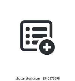 Add the list icon - Vector