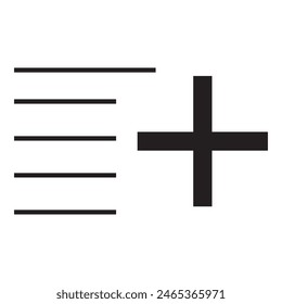 agregar diseño de Vector de icono de lista. agregar diseño de Vector de icono de nota