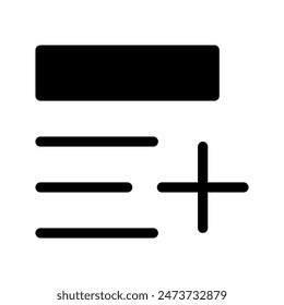 Add List Icon Vector Symbol Design Illustration
