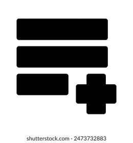 Add List Icon Vector Symbol Design Illustration