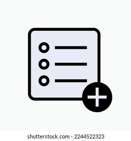 Add List Icon within Line Art Style.