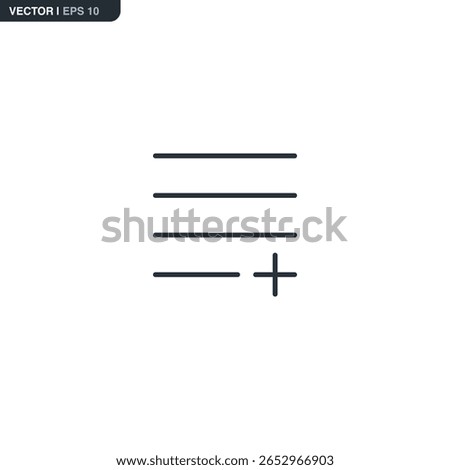 Add to list, linear style sign for mobile concept and web design. Symbol, logo illustration. Pixel perfect vector graphics