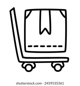 add to list of package shipping and delivery in doodle icons