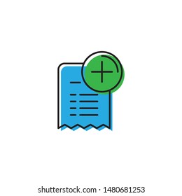 Add list vector icon symbol isolated on white background