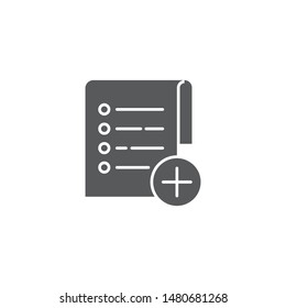 Add list vector icon symbol isolated on white background