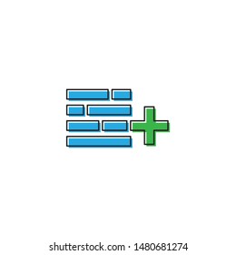 Add list vector icon symbol isolated on white background