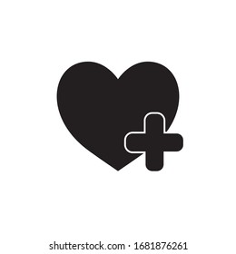 Add a live, heart vector icon