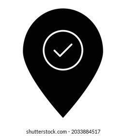 Agregar icono de vector de estilo de glifo de ubicación que puede modificar o editar fácilmente 
