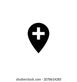 add location Icon. Flat style design isolated on white background. Vector illustration