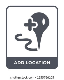 add location icon vector on white background, add location trendy filled icons from Maps and locations collection, add location simple element illustration